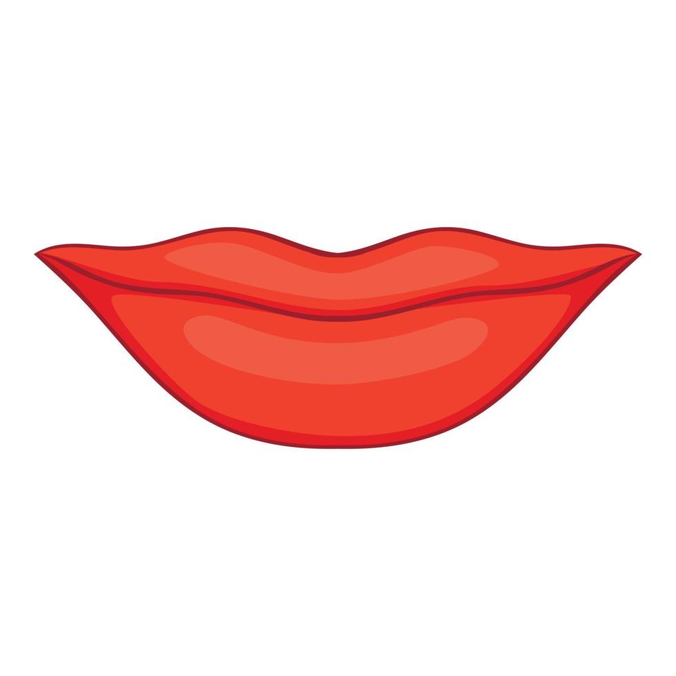 Lips icon, cartoon style vector