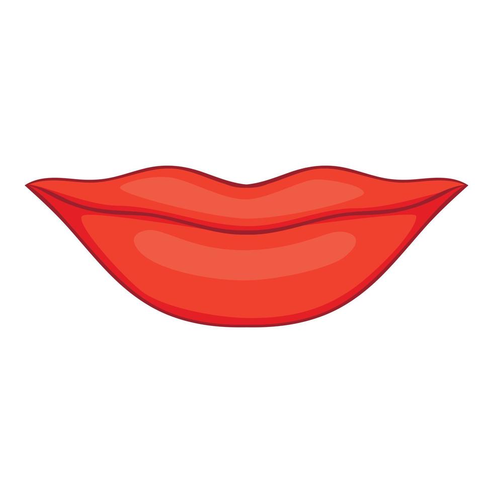 Lips icon, cartoon style vector
