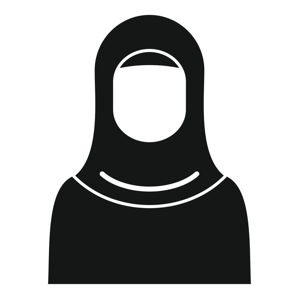 icono de mujer refugiada, estilo simple vector