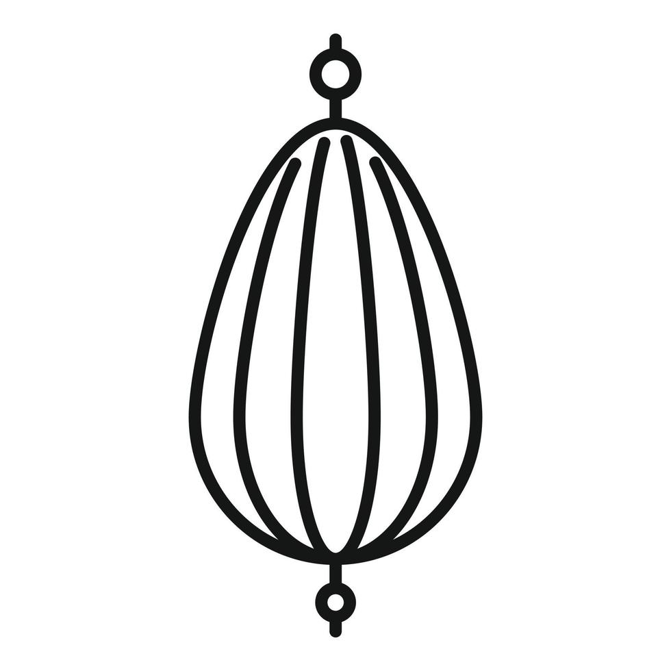 Elastic punch bag icon, outline style vector