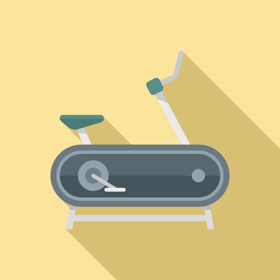 Biker exercise bike icon, flat style vector