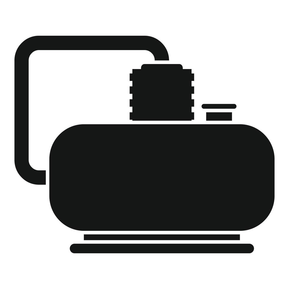 Car air compressor icon, simple style vector