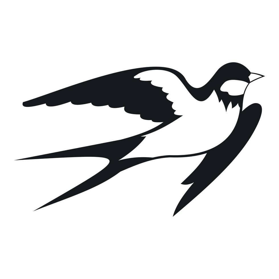 Barn swallow icon, simple style vector