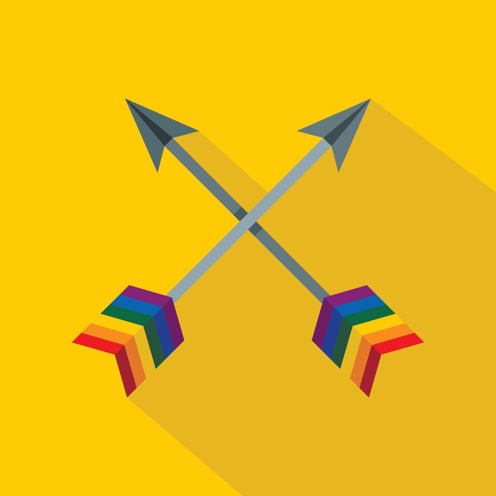 icono de flechas lgbt, estilo plano vector