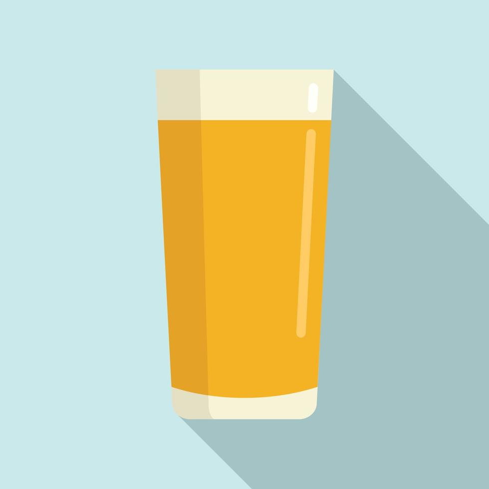 Peach fresh juice icon, flat style vector