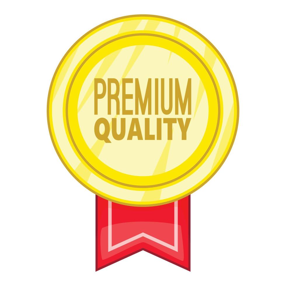 Premium quality label icon, cartoon style vector