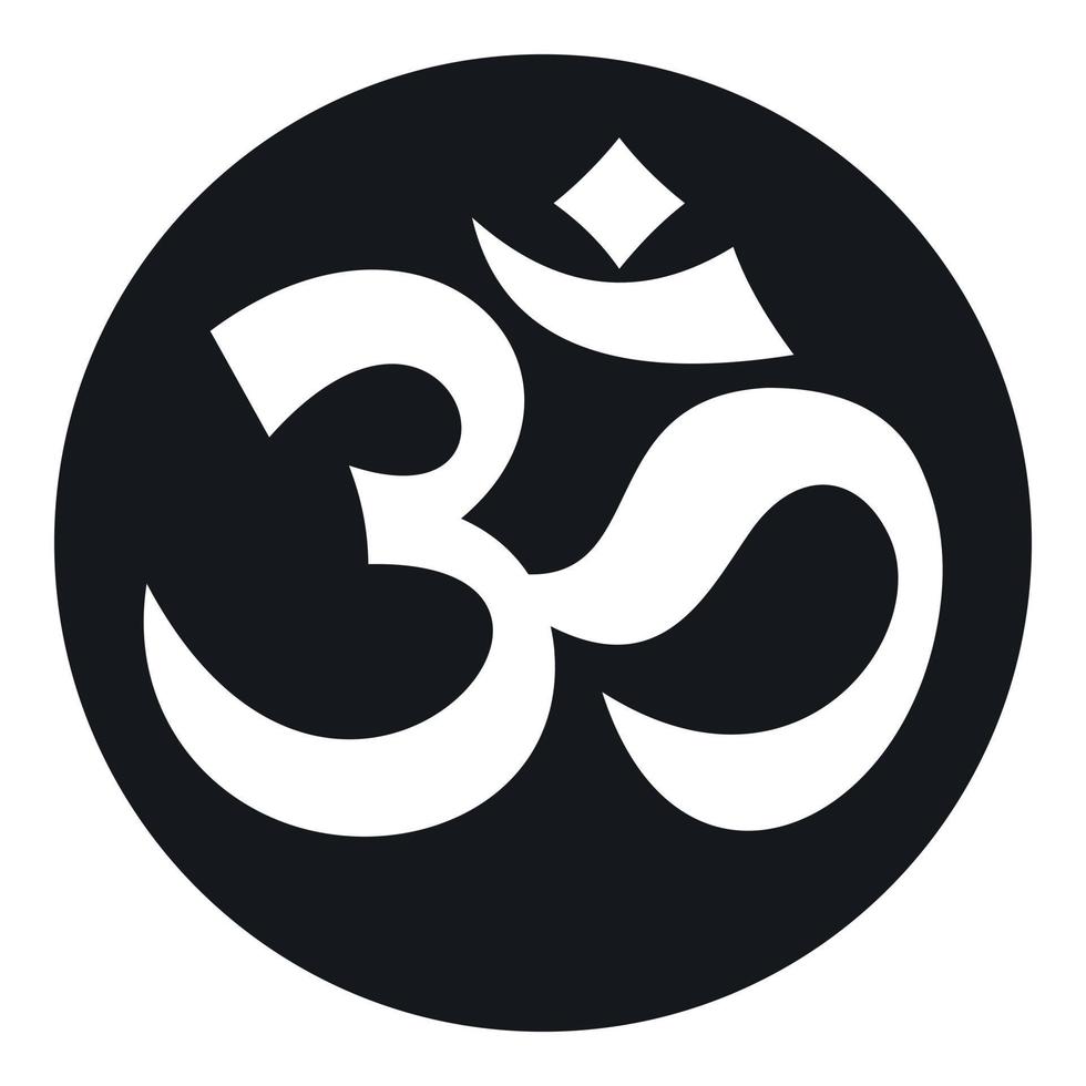 Symbol Aum icon, simple style vector