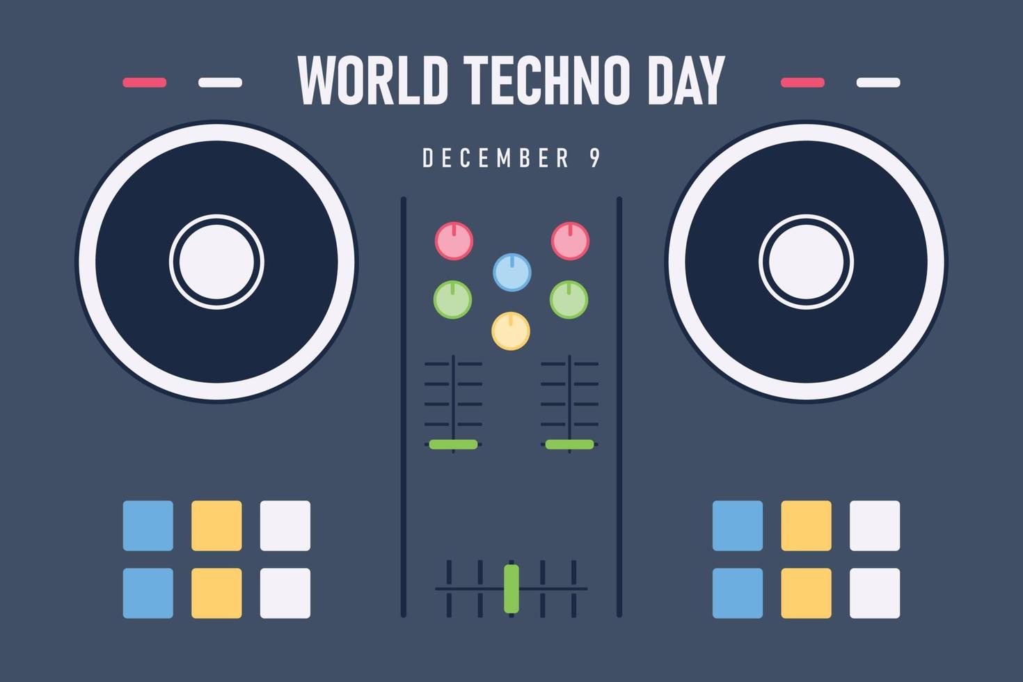 World Techno Day background. vector