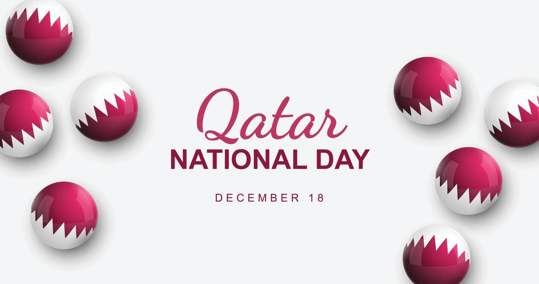 Qatar National Day background. vector