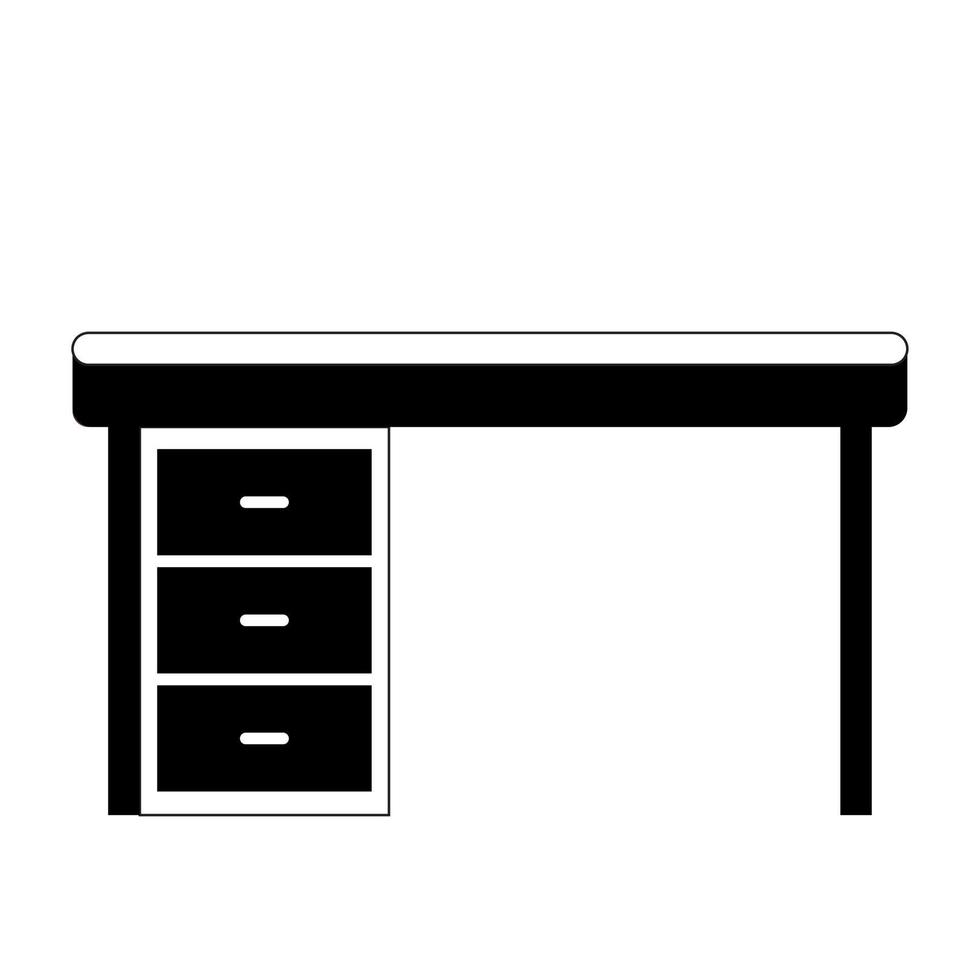 Furniture cabinet, home drawer, table design flat vector illustration. Home interior design element made of natural materials. Vector flat cartoon style illustration.