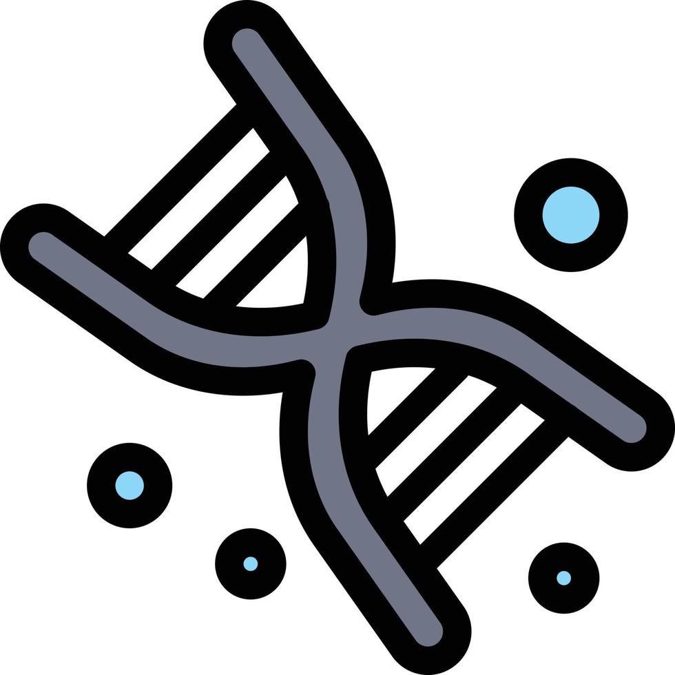 Bio Dna Genetics Technology  Flat Color Icon Vector icon banner Template