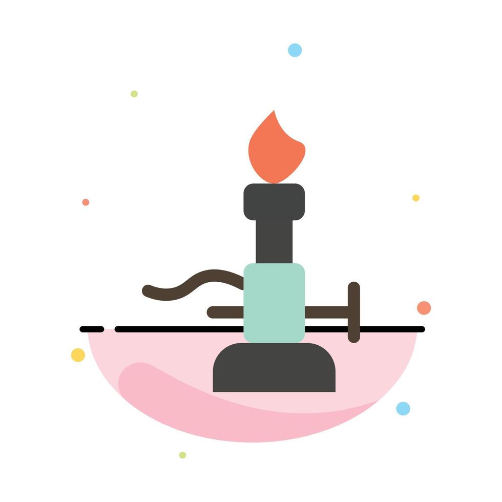 Fire Lab Light Science Torch Abstract Flat Color Icon Template vector