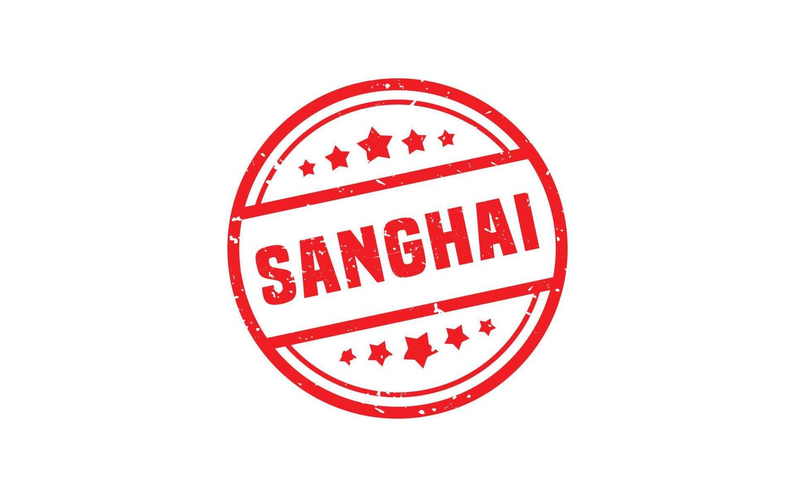 goma de sello china sanghai con estilo grunge sobre fondo blanco vector