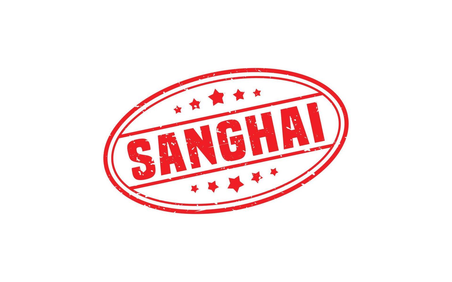 SANGHAI CHINA stamp rubber with grunge style on white background vector