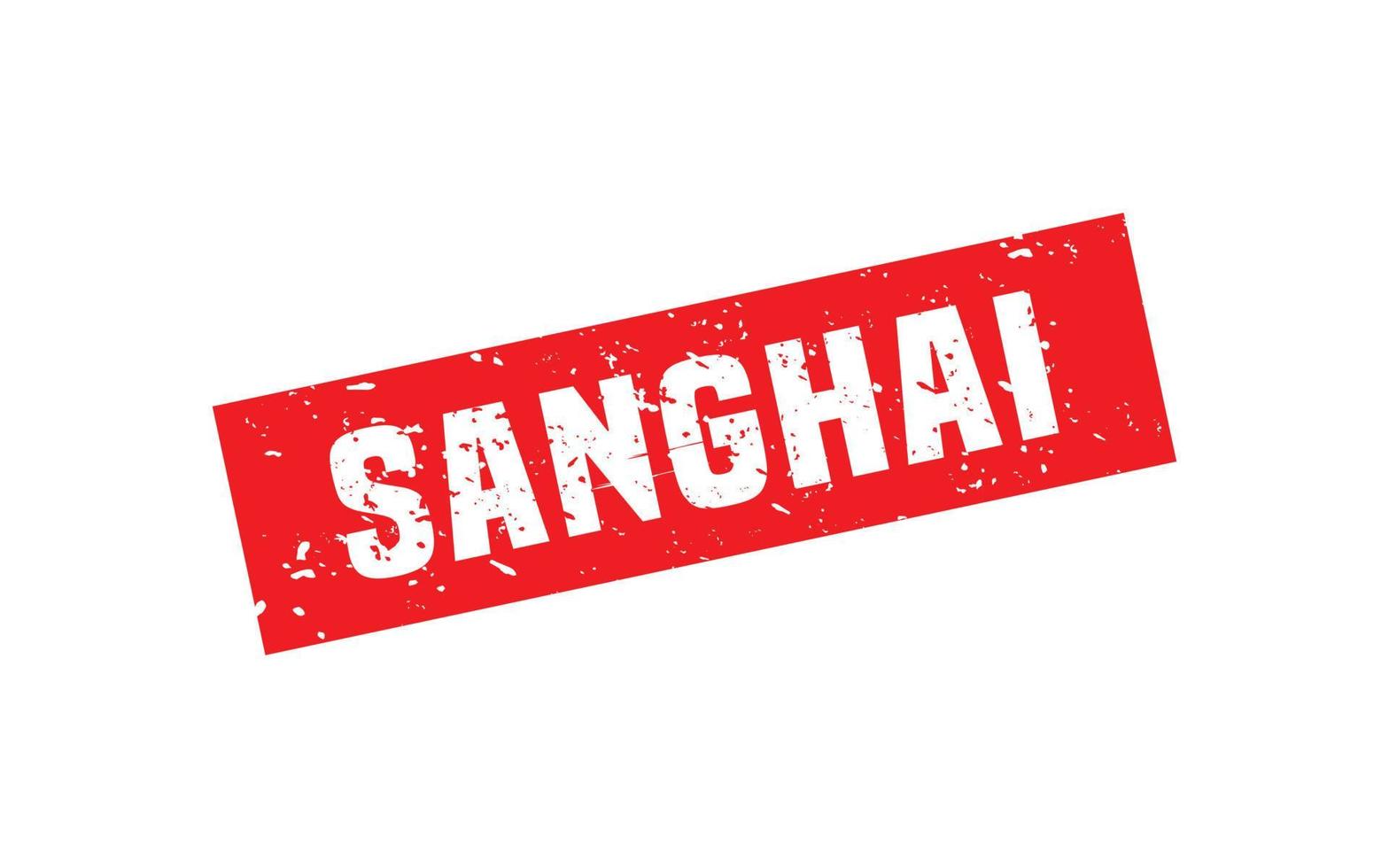 SANGHAI CHINA stamp rubber with grunge style on white background vector