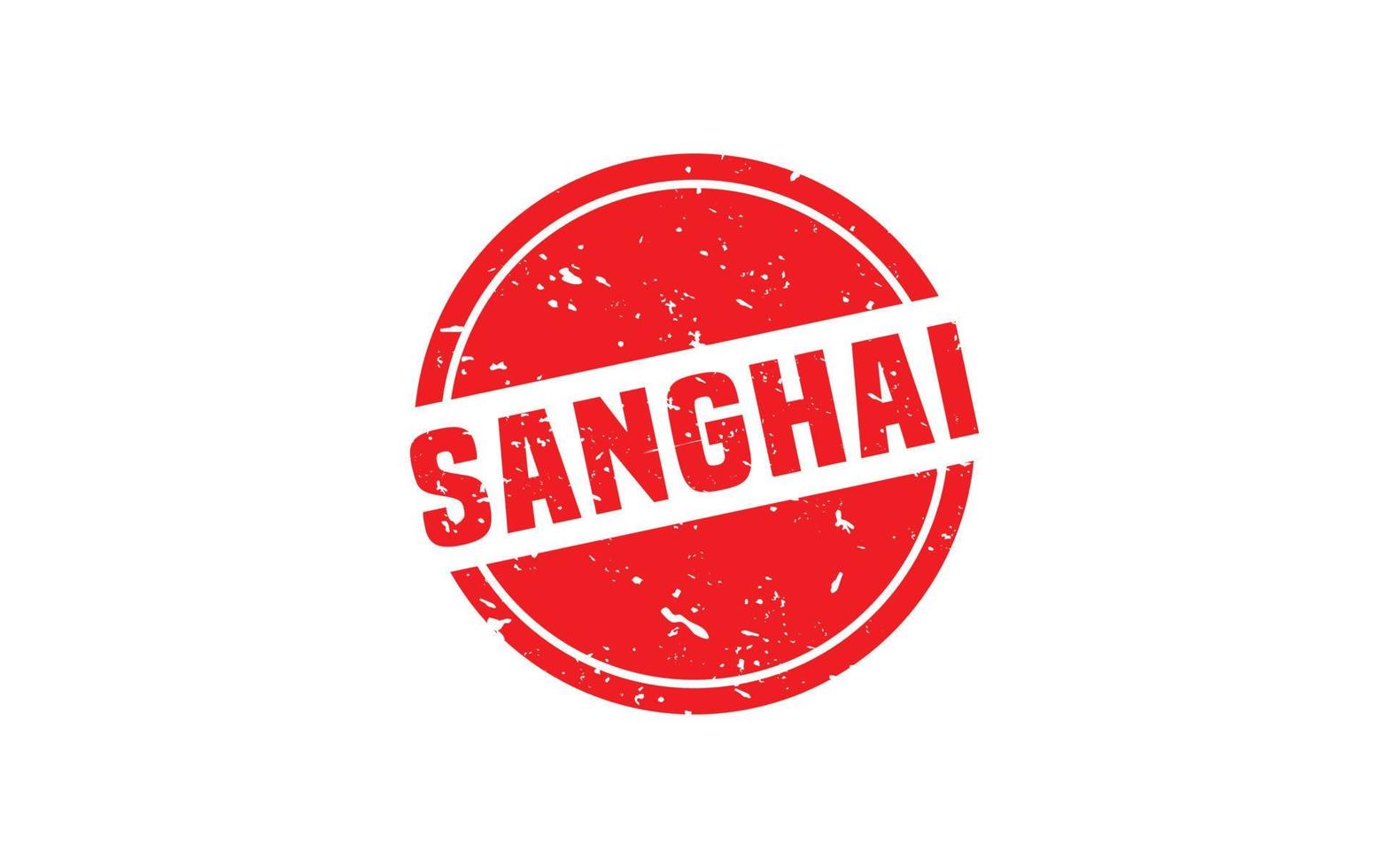 SANGHAI CHINA stamp rubber with grunge style on white background vector