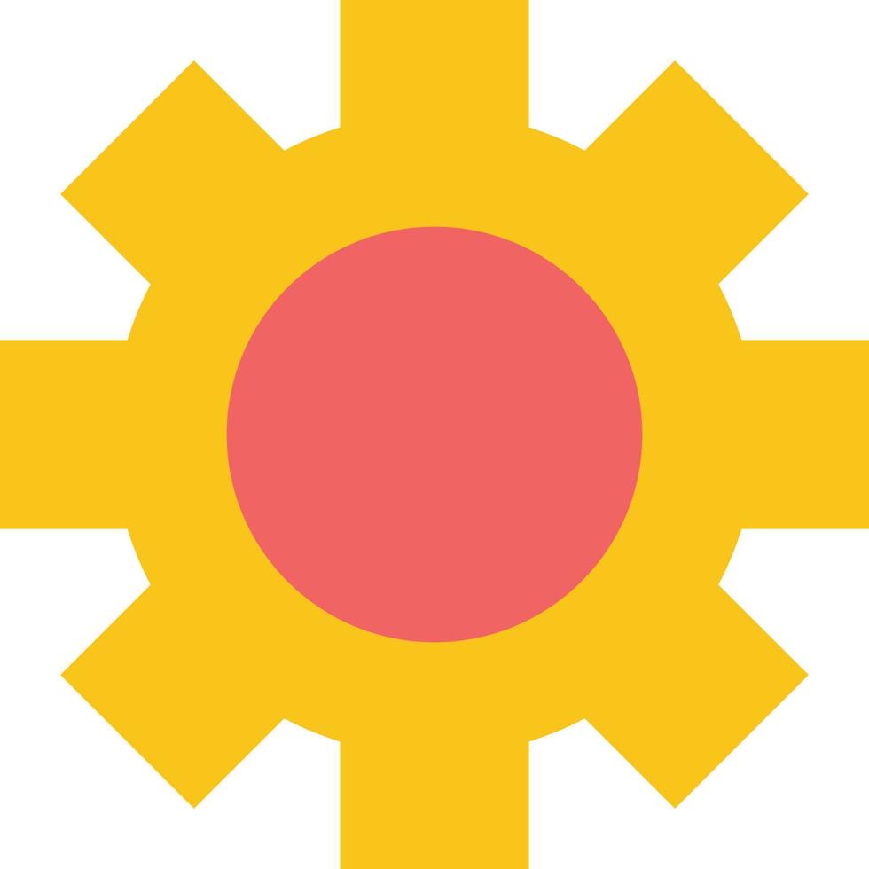 World Education Setting Gear  Flat Color Icon Vector icon banner Template