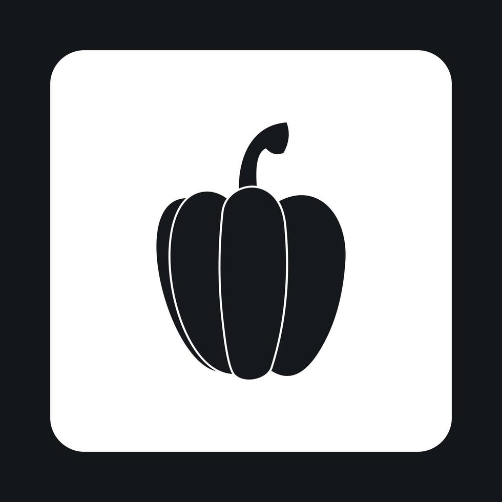 icono de pimiento, estilo simple vector