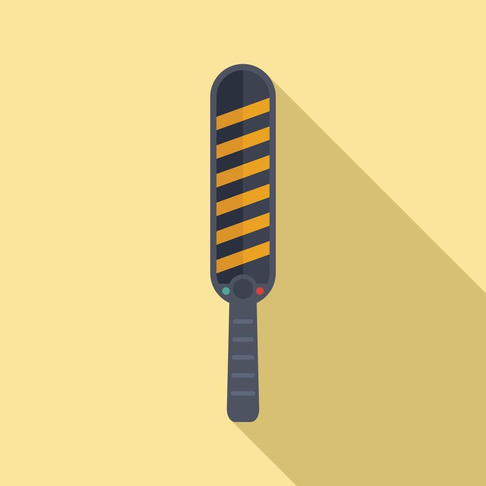 Metal detector access icon, flat style vector