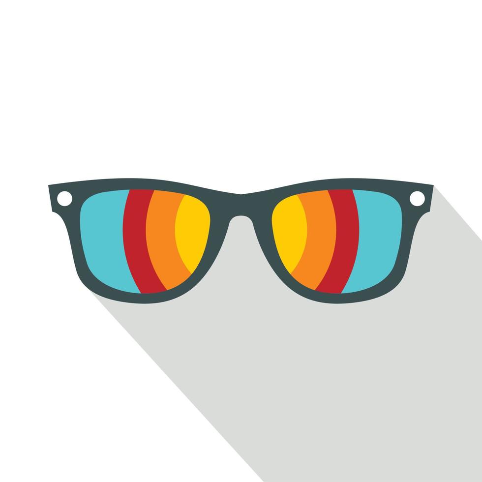 icono de gafas de sol, estilo plano vector