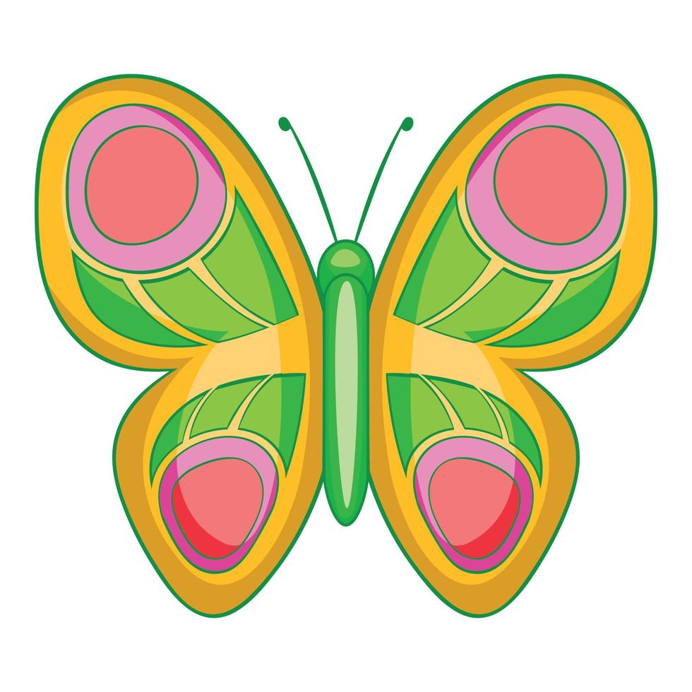 mariposa con icono de alas largas, estilo de dibujos animados