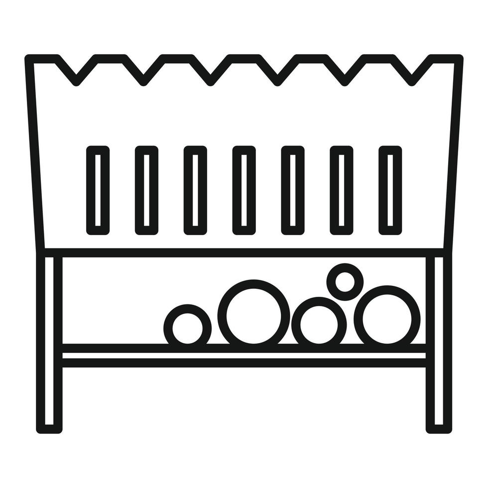 Pan brazier icon, outline style vector