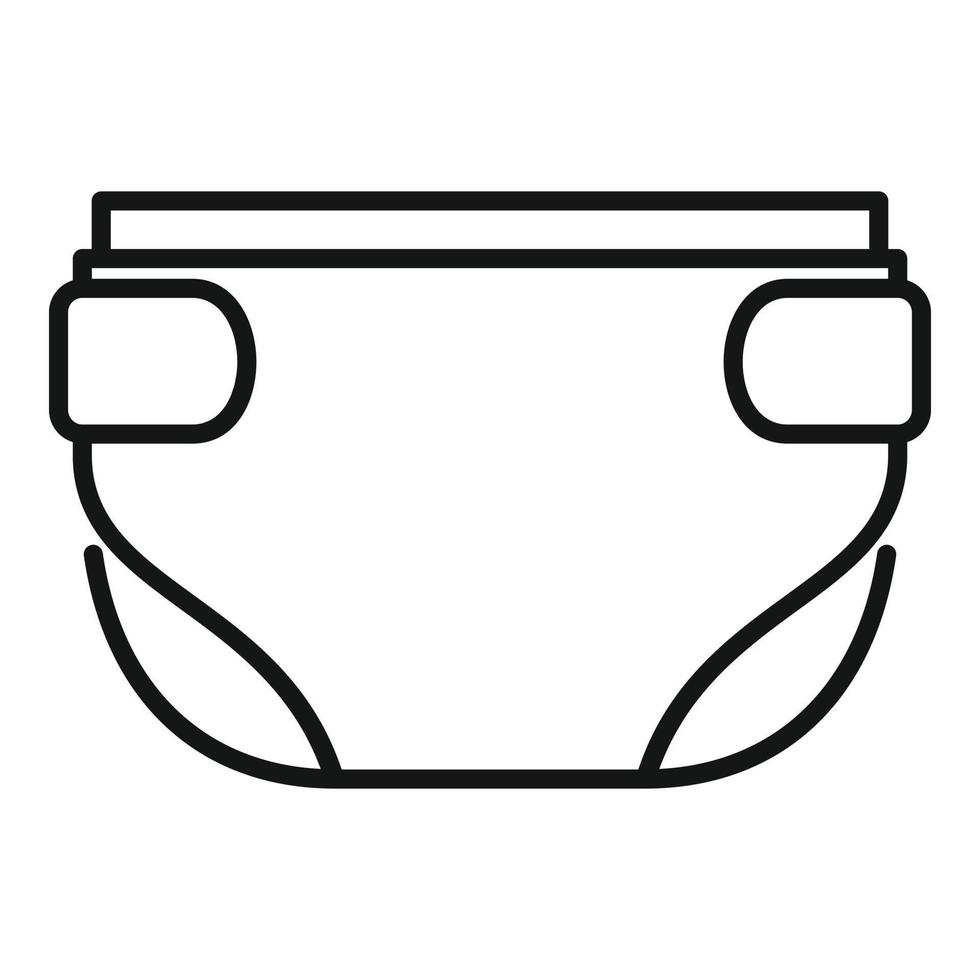 Incontinence diaper icon, outline style vector