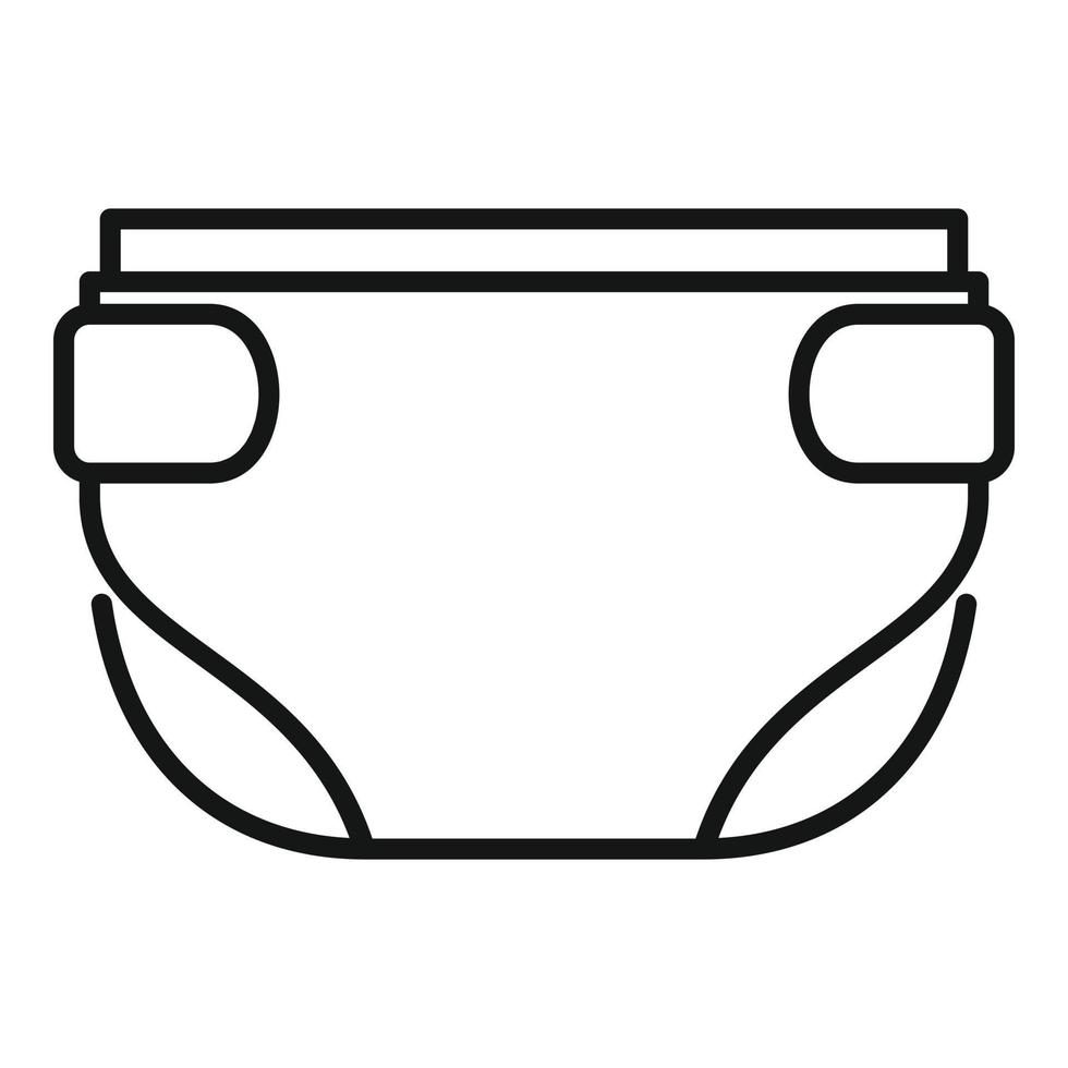 Incontinence diaper icon, outline style vector