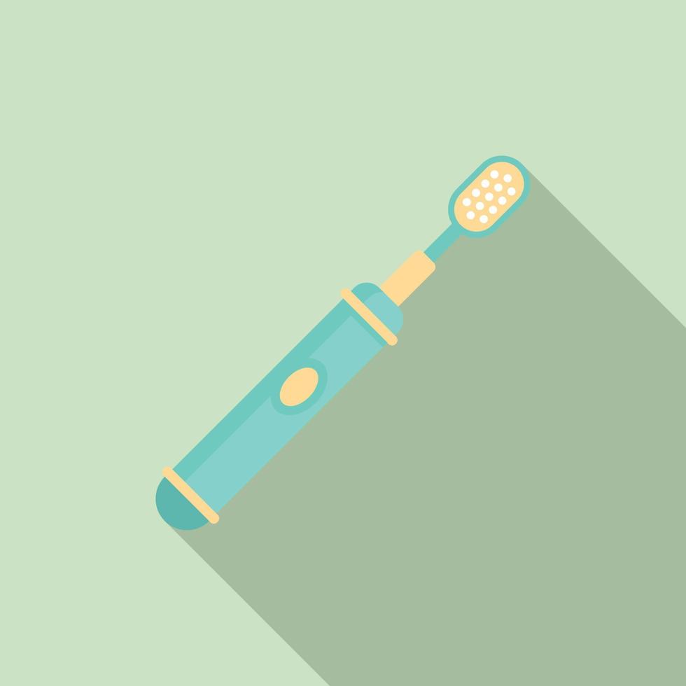 Electric toothbrush health icon, flat style vector