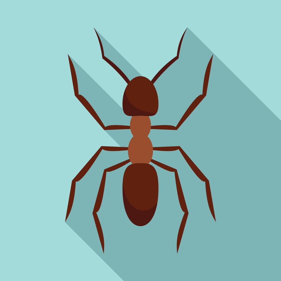 Pest ant icon, flat style vector