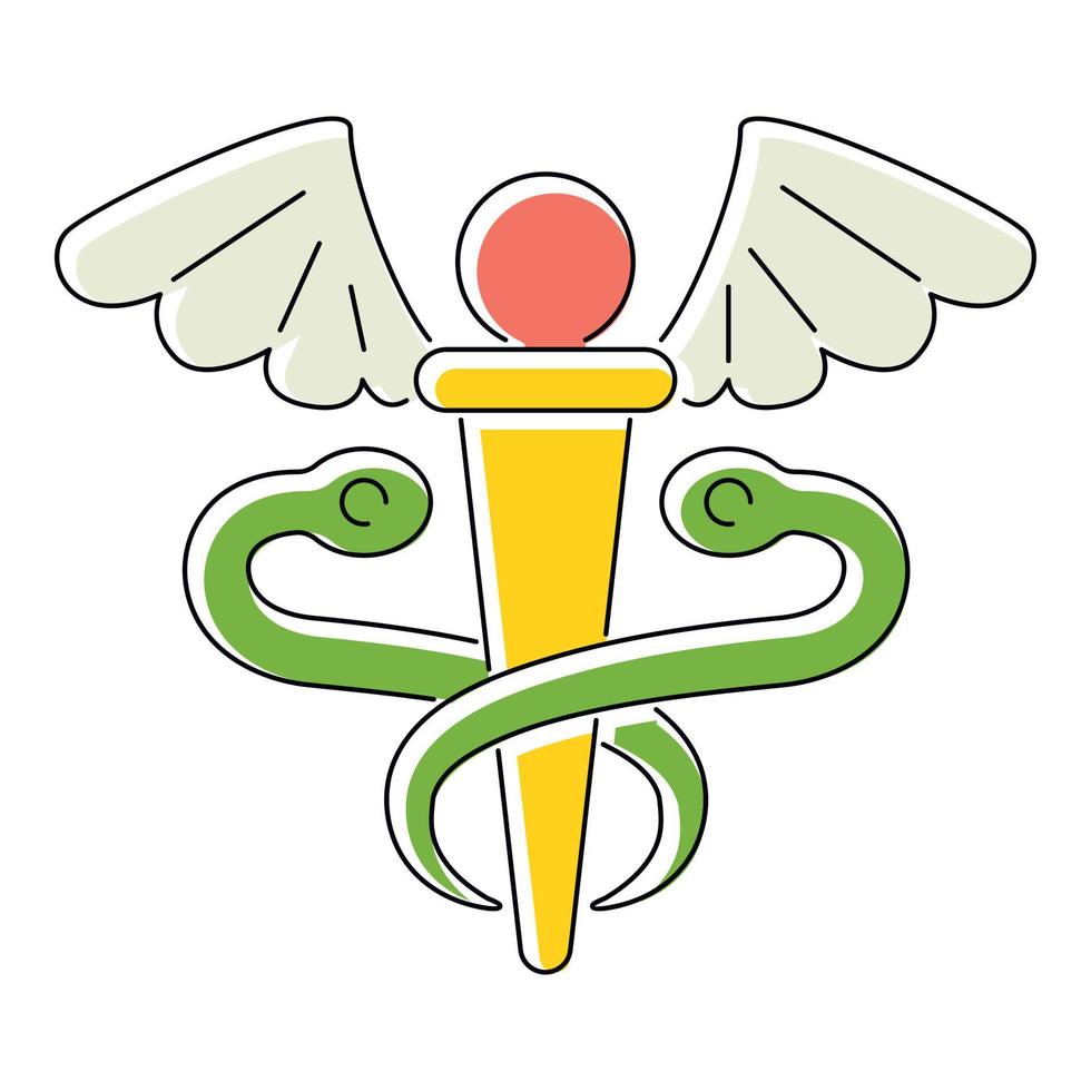 Sign medicine icon, flat style vector