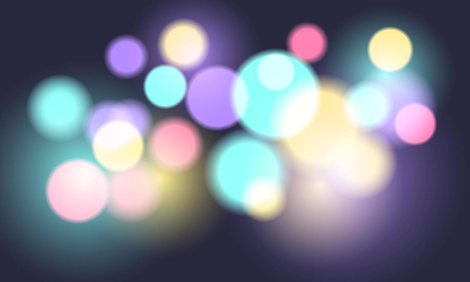 Bokeh de fondo colorido abstracto con luces y destello de lente. ilustración vectorial vector