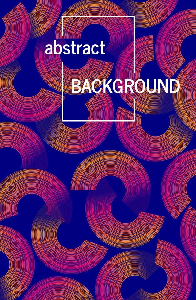 Trendy geometric background with abstract circles shapes. Futuristic dynamic pattern design. Vector illustration