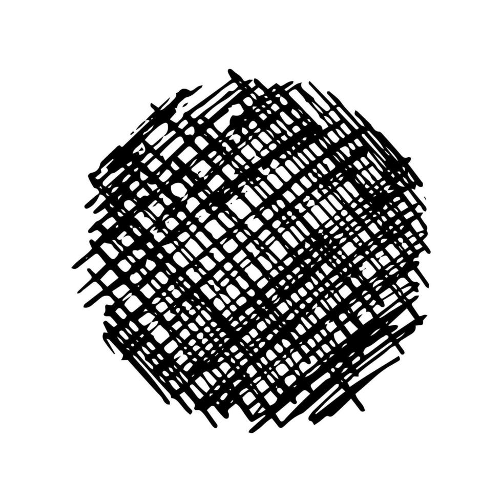 Sketch scribble smear. Black pencil drawing in the shape of a circle on white background. Great design for any purposes. Vector illustration.