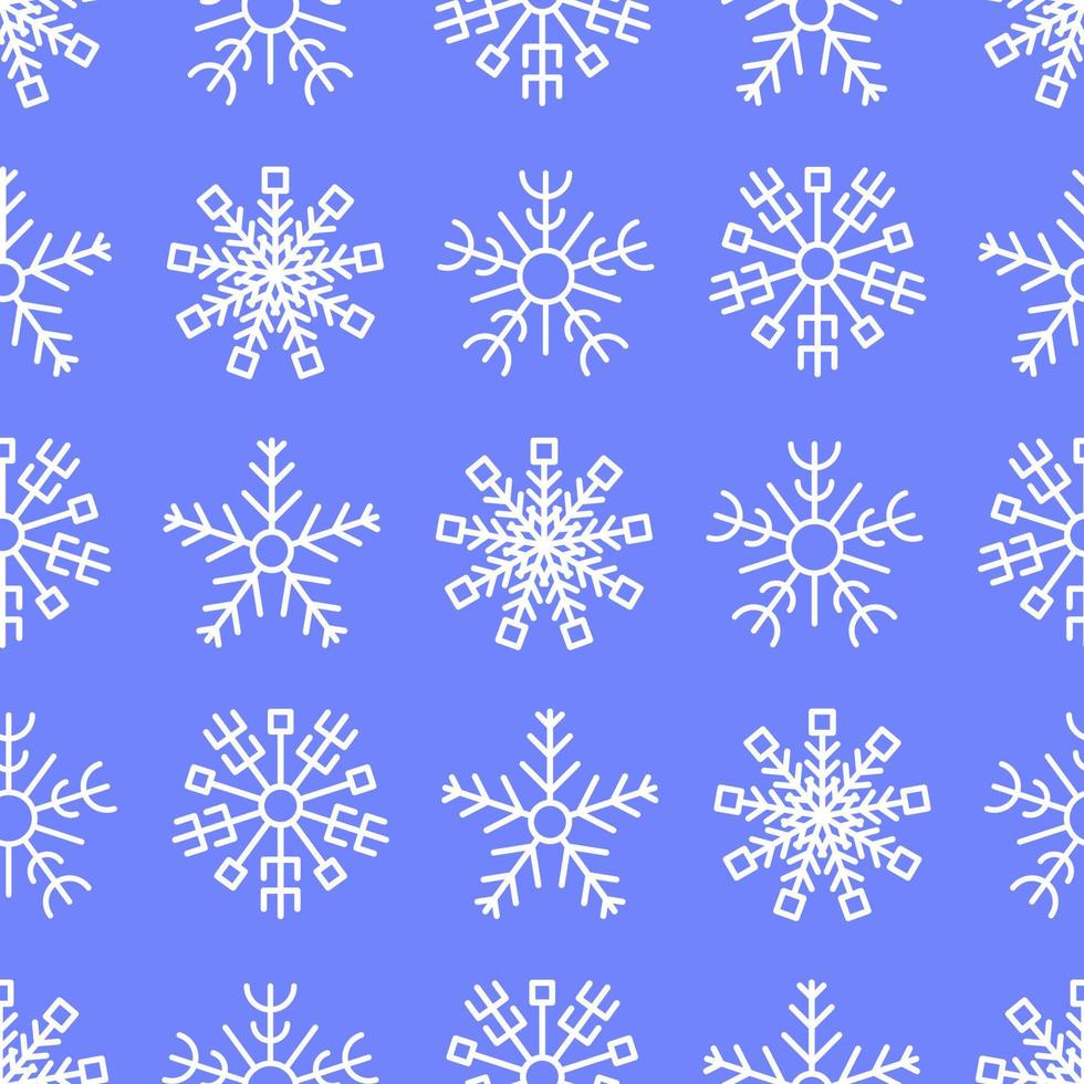 Seamless background with snowflakes. Christmas and New Year decoration elements. Vector illustration.