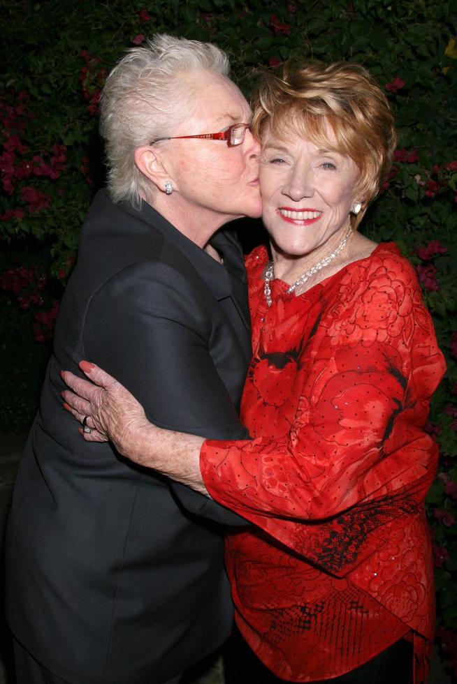 Susan Flannery and Jeanne Cooper at a private 80th Birthday party for Jeanne Cooper hosted by Lee Bell at her home in Beverly Hills, CA on October 23, 2008 photo