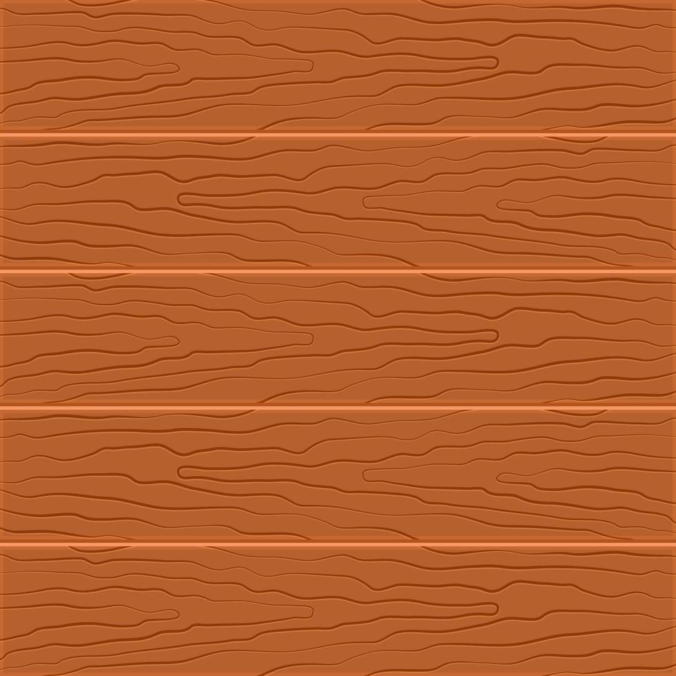 Wood texture background. Five wooden boards in flat design. Vector illustration