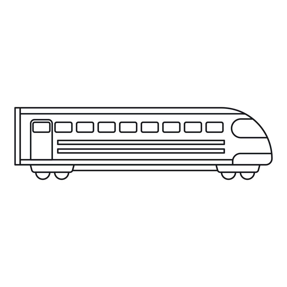 Train icon, outline style vector