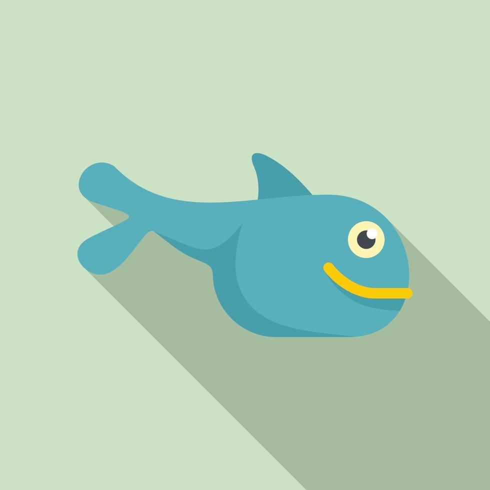 icono de juguete de ballena, estilo plano vector