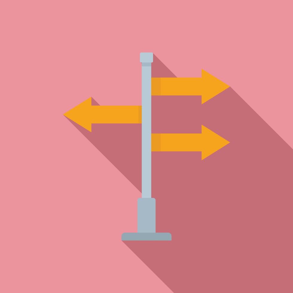 Hitchhiking sign board icon, flat style vector