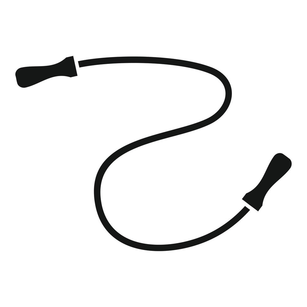 Jump rope icon, simple style vector