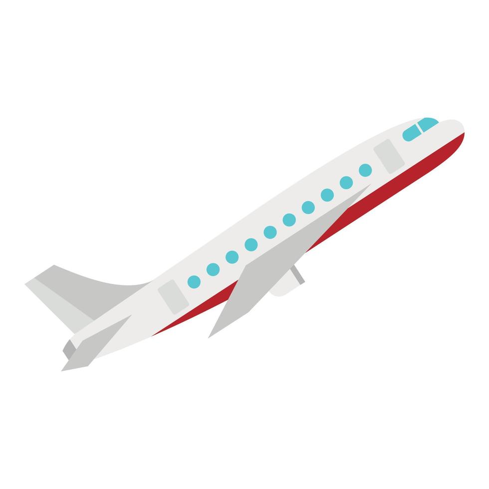 icono de avión, estilo plano vector