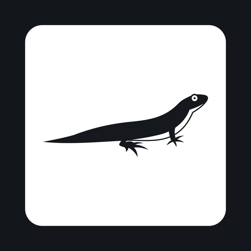 Little lizard icon, simple style vector