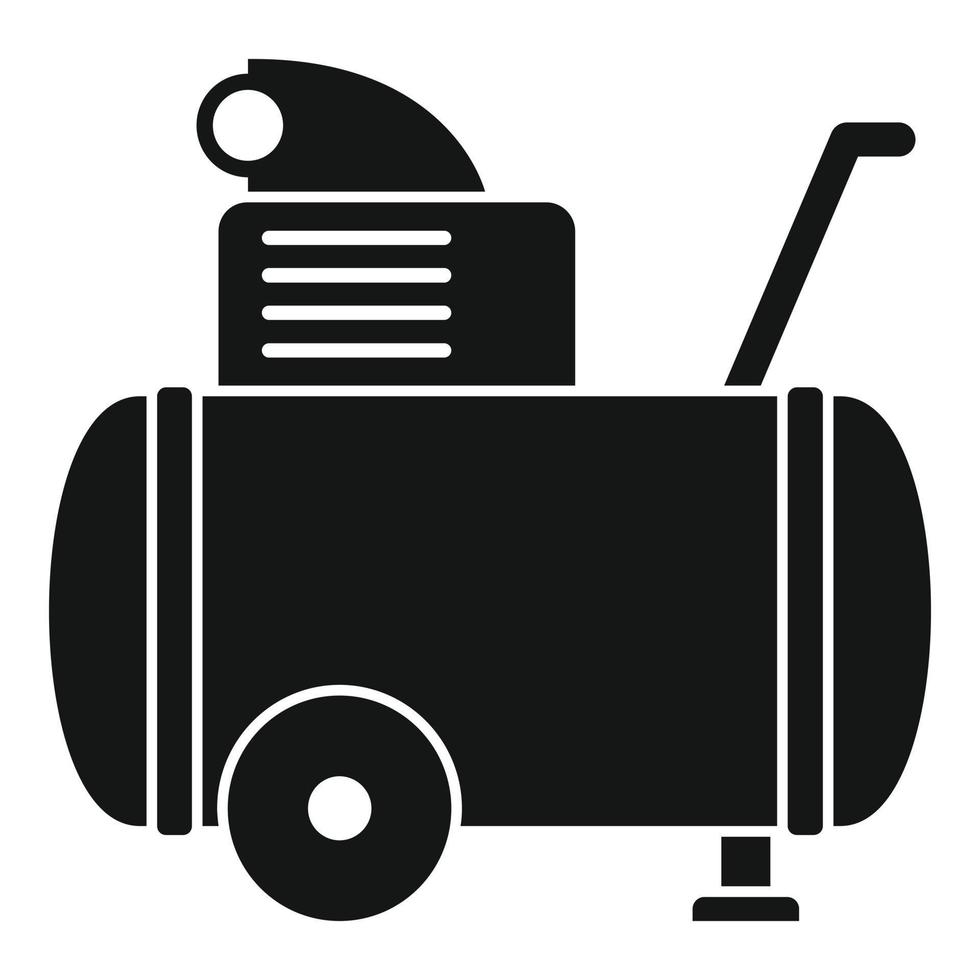 Machine air compressor icon, simple style vector