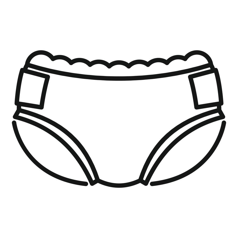 Safety diaper icon, outline style vector