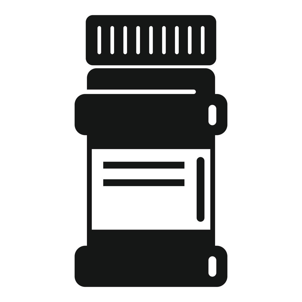 Cocoa jar icon, simple style vector