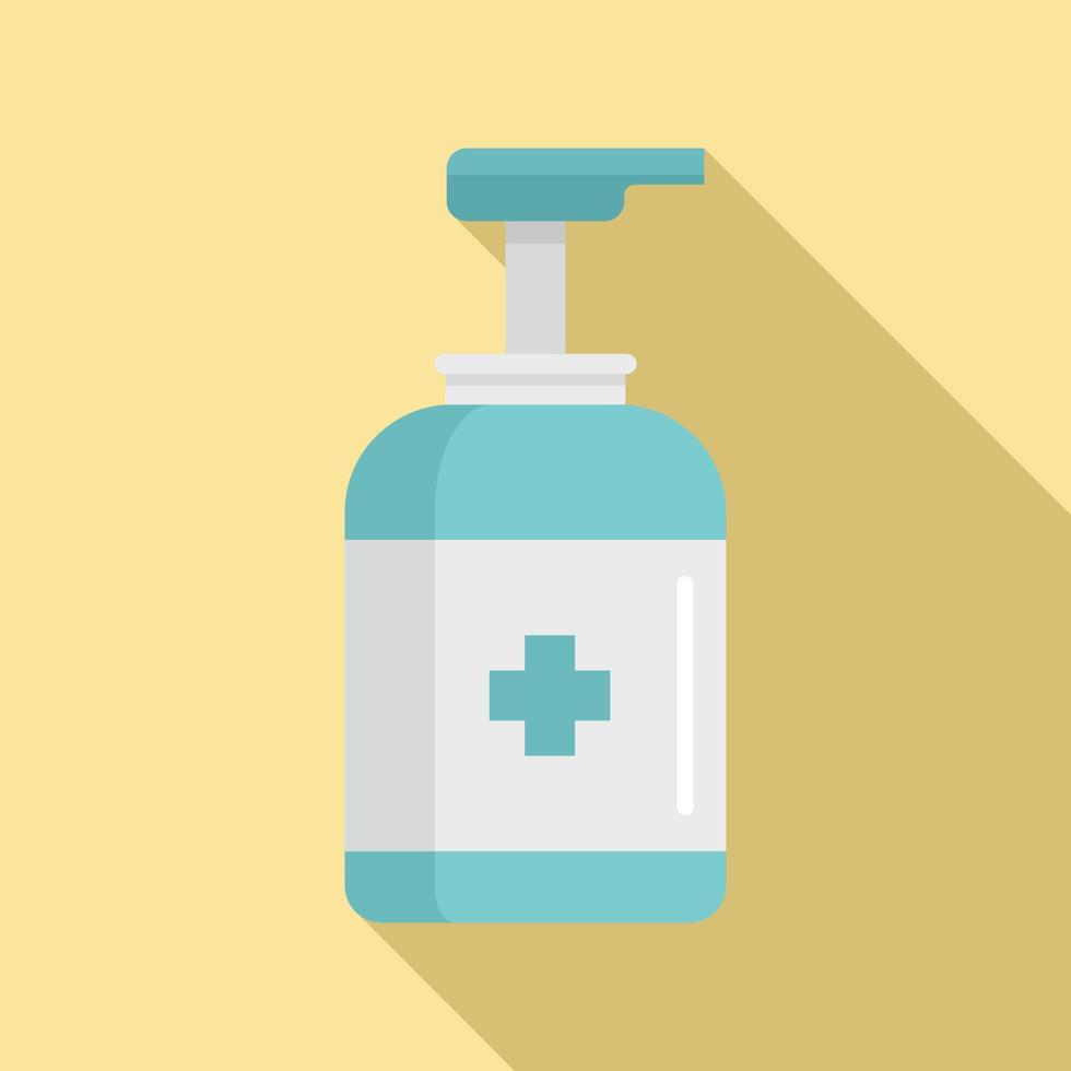 Antiseptic dispenser icon, flat style vector