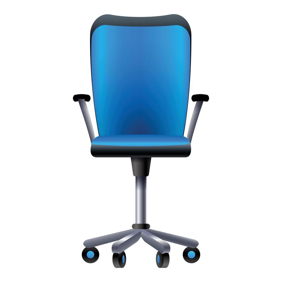 Textile desk chair icon, cartoon style vector