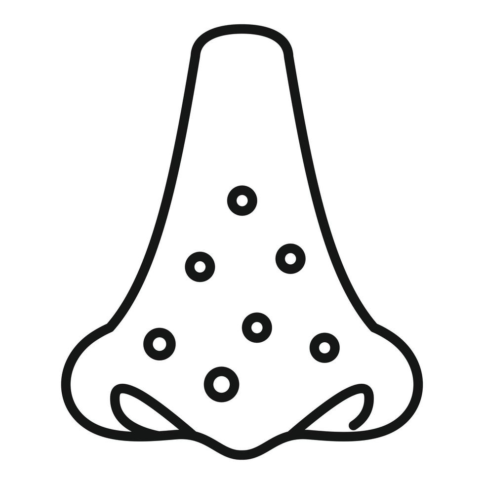 Nose teen problems icon, outline style vector