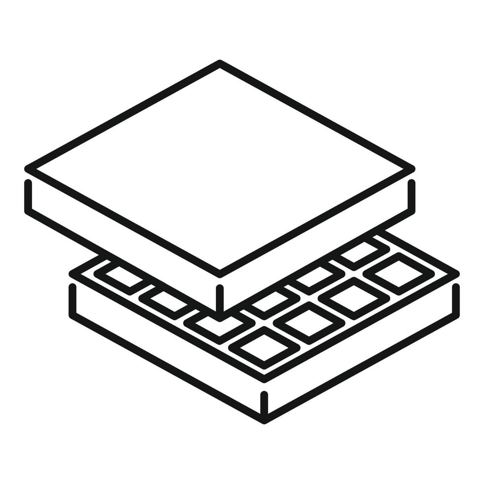 Soundproofing panel icon, outline style vector